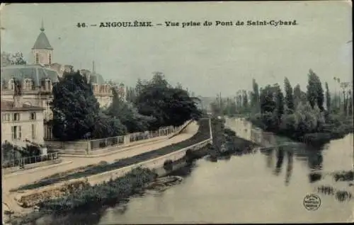 Ak Angoulême Charente, Vue prise du Pont de Saint Cybard