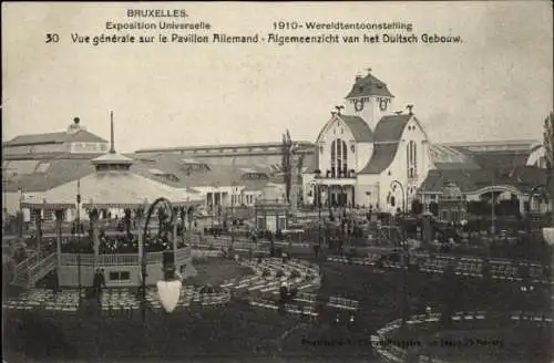 Ak Brüssel Brüssel, Ausstellung 1910, Deutscher Pavillon