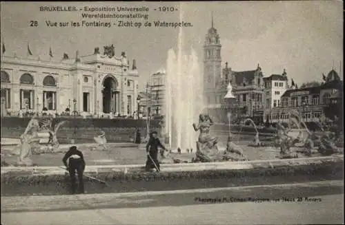 Ak Brüssel Brüssel, Ausstellung 1910, Die Brunnen
