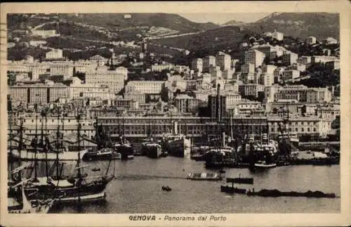 Ak Genua Genua Ligurien, Panorama dal Porto