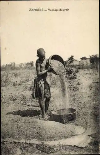 Ak Niger, Zambezi, Vannage du grain