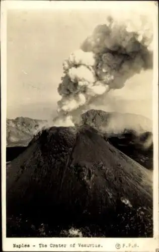 Ak Napoli Neapel Campania, Vesuv-Krater
