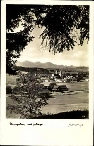 Ak Steingaden in Oberbayern, Gesamtansicht, Gebirge