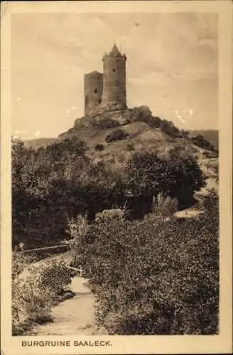 Ak Saaleck Bad Kösen Naumburg an der Saale, Burgruine