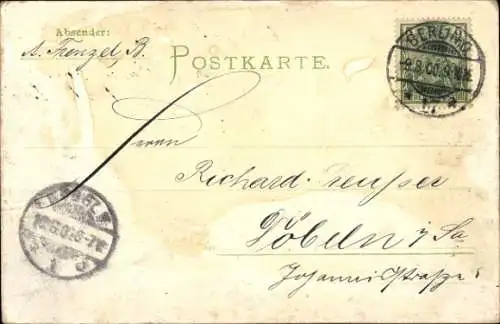 Ak Berlin Kreuzberg, Viktoriapark, Wasserfall