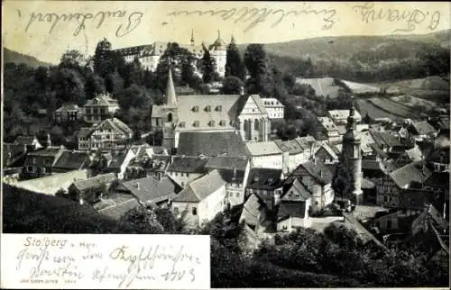Ak Stolberg Südharz, Gesamtansicht der Stadt