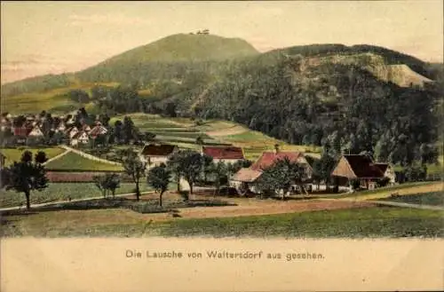 Ak Waltersdorf Großschönau Oberlausitz, Panorama, Lausche