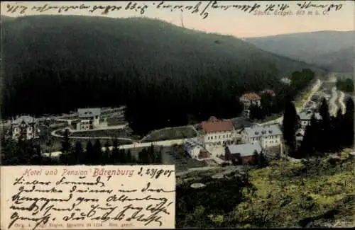 Ak Bärenburg Altenberg im Erzgebirge, Hotel und Pension Bärenburg