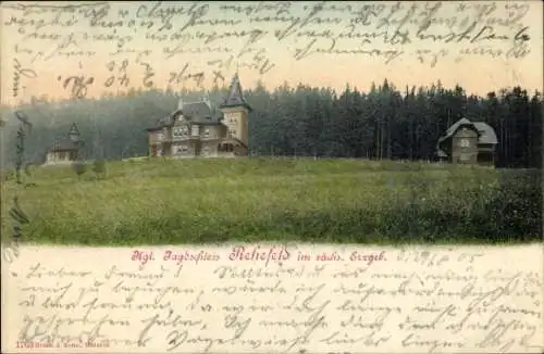 Ak Rehefeld Zaunhaus Altenberg im Erzgebirge, Kgl. Jagdschloss