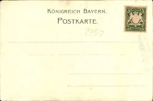 Künstler Ak Aschaffenburg in Unterfranken Bayern, 450jh Jubelfeier der Schützengesellschaft 1898