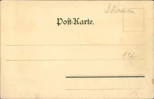 Künstler Litho Cheb Eger Region Karlsbad, Flusspartie