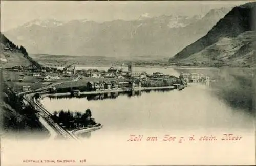 Ak Zell am See bei Salzburg, Ort mit Steinernem Meer