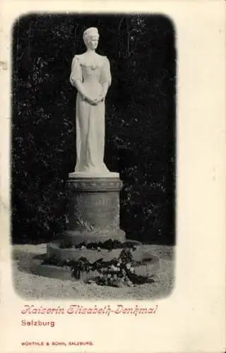 Ak Salzburg in Österreich, Kaiserin Elisabeth Denkmal