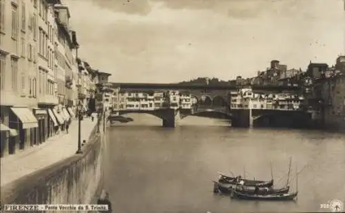 Ak Firenze Toscana, Ponte Vecchio da Trinita