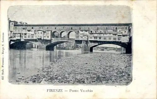 Ak Firenze Toscana, Ponte Vecchio