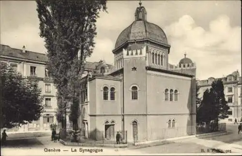 Judaika Ak Genève Genf Schweiz, Synagoge