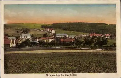 Ak Groß Ölsa Rabenau in Sachsen, Panorama