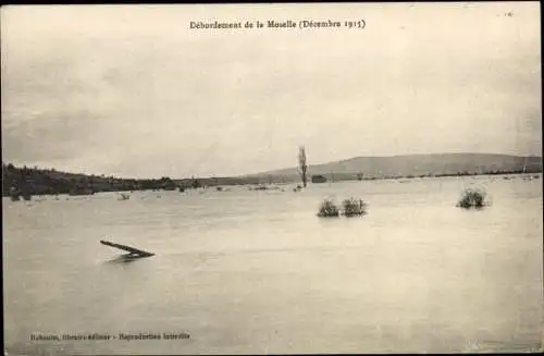 Ak Nancy Meurthe et Moselle, Überlauf der Mosel, Dezember 1915