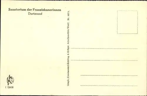 Ak Dortmund im Ruhrgebiet, Sanatorium der Franziskanerinnen