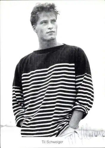 Ak Schauspieler Til Schweiger, Portrait,  als Jo Zenker, Lindenstraße, Autogramm