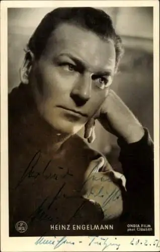 Ak Schauspieler Heinz Engelmann, Portrait, Autogramm