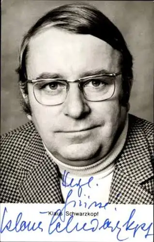 Ak Schauspieler Klaus Schwarzkopf, Portrait, Autogramm