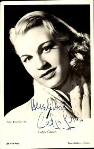 Ak Schauspielerin Catja Görna, Portrait, Autogramm
