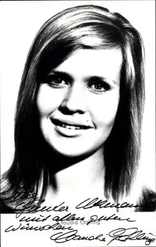 Ak Schauspielerin Claudia Golling, Portrait, Autogramm