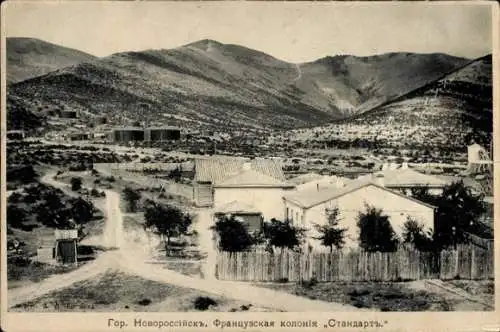 Ak Noworossiysk Russland, Gesamtansicht, Hügel, Häuser