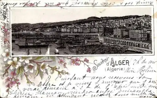 Litho Algier Alger Algerien, Gesamtansicht