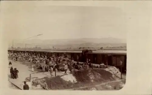 Foto Ak Mazedonien, Eisenbahn, Transport
