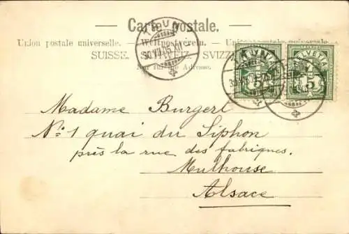 Ak Goldiwil Thun Kanton Bern Schweiz, Gesamtansicht, Pension Blümlisalp