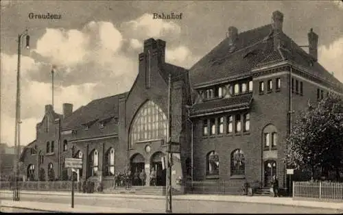 Ak Grudziądz Graudenz Westpreußen, Bahnhof