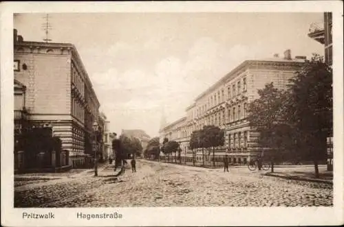 Ak Pritzwalk in der Prignitz, Hagenstraße