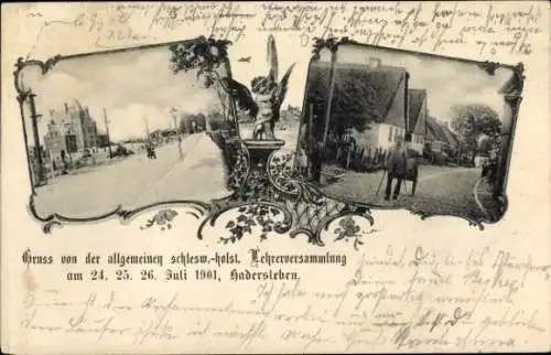 Ak Haderslev Hadersleben Dänemark, Allgem. Schlesw.-Holst. Lehrerversammlung 1901, Ortsansichten