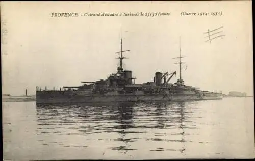 Ak Französisches Kriegsschiff Provence