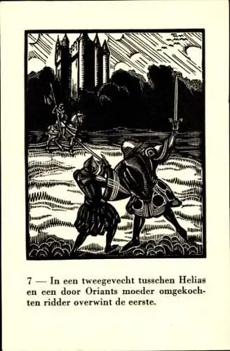 Ak Historie van den Zwaanknight, In einem Einzelkampf zwischen Helia und einem von Oriants...