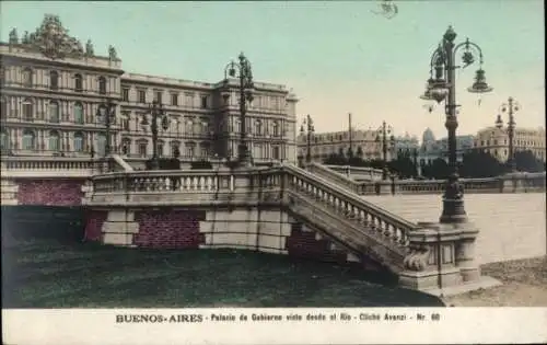 Ak Buenos Aires Argentinien, Palacio de Gobierno visto desde el Rio