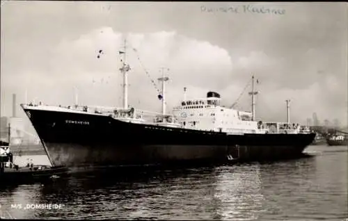 Ak Frachtschiff MS Domsheide, Reederei Fisser u. van Doornum, Hamburg