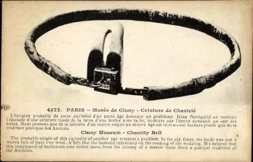 Ak Paris, Cluny Museum, Keuschheitsgürtel