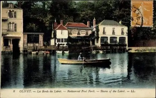 Ak Olivet Loiret, Les Bords du Loiret, Restaurant Paul Foret