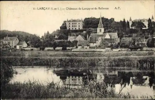 Ak Larçay Indre-et-Loire, Schloss Larçay, Schloss Bellevue