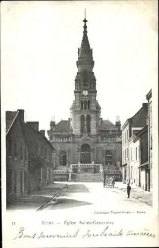 Ak Reims Marne, Kirche Saint Genevieve