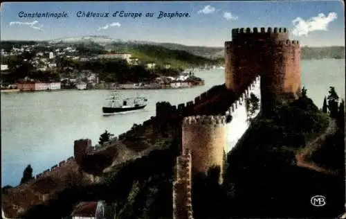 Ak Konstantinopel Istanbul Türkei, Chateaux d'Europe et Bosphore