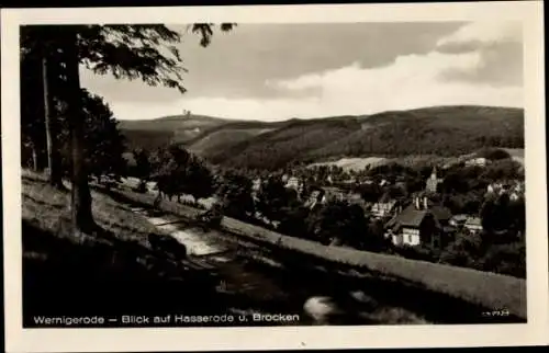 Ak Wernigerode im Harz, Hasserode, Brocken