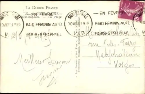 Ak Saint Raphaël Var, La Plage