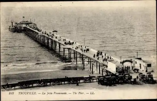 Ak Trouville Calvados, La Jetée Promenade, Pier