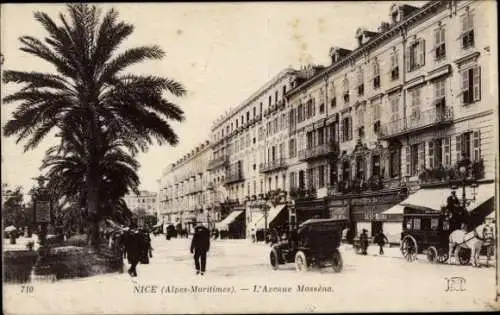 Ak Nizza Nizza Alpes Maritimes, Avenue Masséna