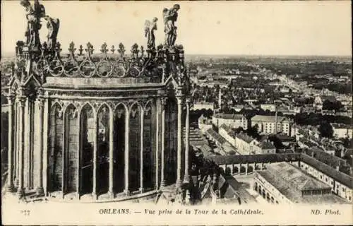 Ak Orléans Loiret, Blick vom Turm der Kathedrale