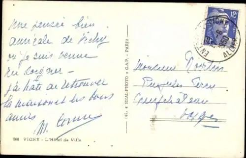 Ak Vichy-Allier, Rathaus